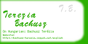 terezia bachusz business card